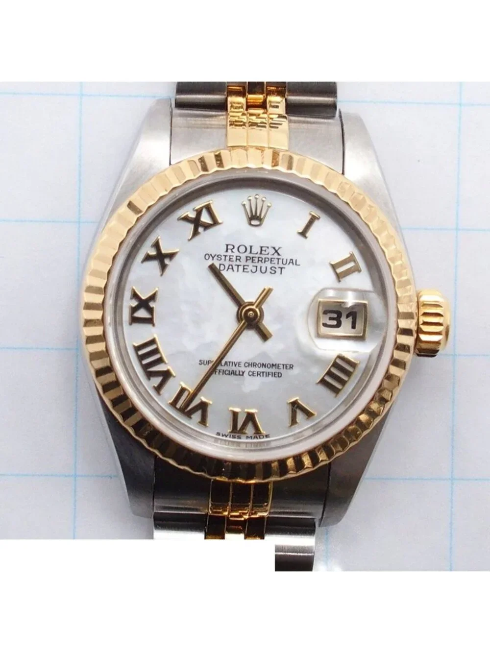 Rolex Datejust Shell Stainless Steel Jubilee Bracelet Watch Automatic